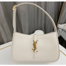 Saint Laurent le 5 à 7 hobo bag in smooth leather 657228 White/Gold