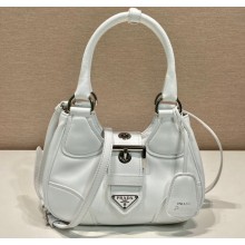 Prada Moon Re-Nylon and leather Bag 1BA381 White