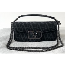 Valentino Toile Iconographe VLogo Signature Loco Shoulder Bag Black 2023