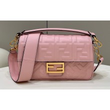 Fendi Nappa Leather Medium Baguette Bag Pink 2023