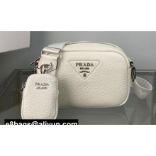 Prada leather shoulder Bag 1BH182 White 2023