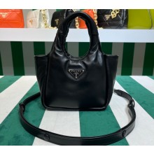 Prada Small padded Soft nappa-leather bag 1BA359 Black 2023