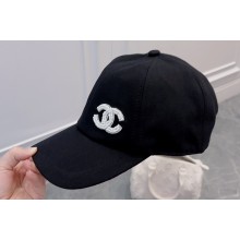 Chanel Cotton & Glass Pearls Baseball Cap/Hat AA8955 2023