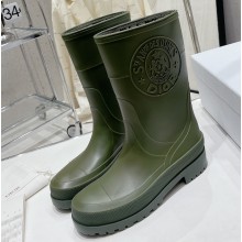 Dior Diorunion Rubber with Dior Union Motif Rain Boots Green 2023