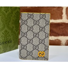 Gucci Long card case with GG detail 768249 Beige/Yellow