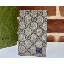 Gucci Long card case with GG detail 768249 Beige/Blue