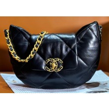 Chanel Shiny Lambskin Chanel 19 Bag AS4638 Black 2024
