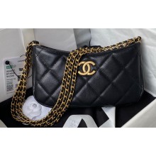Chanel Grained Calfskin Chain Small Shoulder Bag AS4597 Black 2024
