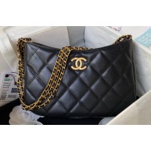 Chanel Grained Calfskin Chain Shoulder Bag AS4612 Black 2024