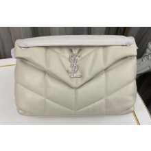 Saint Laurent puffer small Bag in nappa leather 577476 Vintage White/Silver