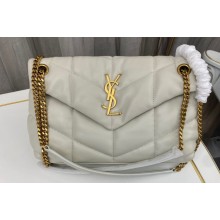 Saint Laurent puffer small Bag in nappa leather 577476 Vintage White/Gold