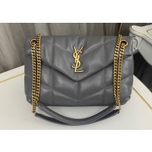 Saint Laurent puffer small Bag in nappa leather 577476 Gray