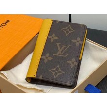 Louis Vuitton Monogram Canvas Pocket Organizer Wallet M82955 Yellow 2024