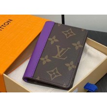 Louis Vuitton Monogram Canvas Pocket Organizer Wallet Purple 2024