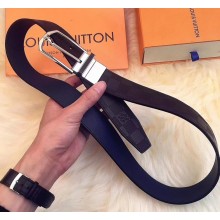 Louis Vuitton Width 3.5cm Double Sides Belts Black/Blue 2018