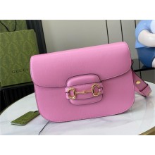 Gucci Horsebit 1955 Small Shoulder Bag IN pink LEATHER 602204 2024