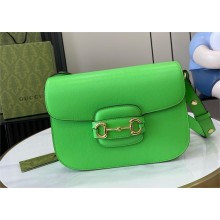 Gucci Horsebit 1955 Small Shoulder Bag IN Electric green LEATHER 602204 2024