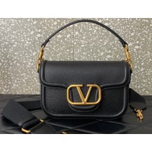 Valentino Alltime shoulder bag in grainy calfskin Black 2024