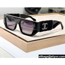 Chanel Acetate & Tweed Rectangle Sunglasses A71549 9130 03 2024