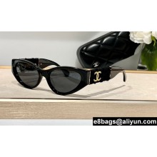 Chanel Acetate & Tweed Cat Eye Sunglasses A71575 5513-A 02 2024