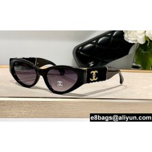 Chanel Acetate & Tweed Cat Eye Sunglasses A71575 5513-A 05 2024