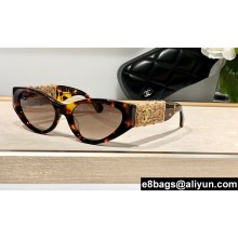 Chanel Acetate & Tweed Cat Eye Sunglasses A71575 5513-A 06 2024