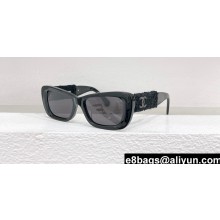 Chanel Acetate & Tweed Rectangle Sunglasses A71576 5514-A 03 2024