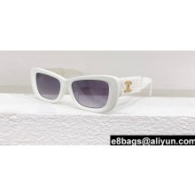 Chanel Acetate & Tweed Rectangle Sunglasses A71576 5514-A 05 2024
