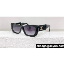 Chanel Acetate & Tweed Rectangle Sunglasses A71576 5514-A 06 2024