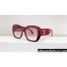 Chanel Acetate & Tweed Square Sunglasses A71574 5512-A 02 2024