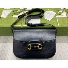 Gucci Horsebit 1955 Small Shoulder Bag IN black LEATHER 602204 2024