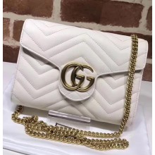 Gucci GG Marmont Matelasse Chevron Mini Bag 474575 White 2017 