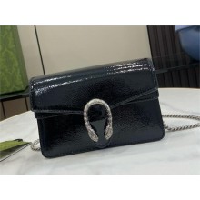 GUCCI Dionysus super mini bag IN black patent leather 795368 2024