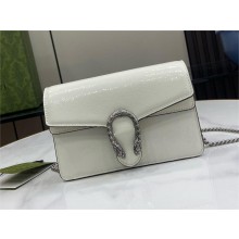 GUCCI Dionysus super mini bag IN white patent leather 795368 2024