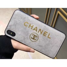 Chanel Gold Logo Iphone Case Gray 2019