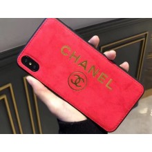 Chanel Gold Logo Iphone Case Red 2019