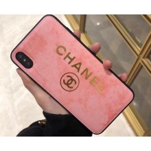 Chanel Gold Logo Iphone Case Pink 2019
