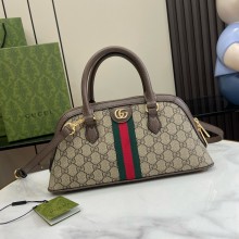 GUCCI Ophidia small top handle bag IN Beige and ebony GG Supreme canvas 795249 2024