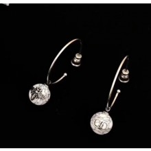 "Dior Tribales" Earrings Loop In Aged Palladium Finish Metal White 2018