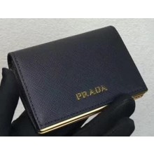 Prada Leather Card Holder 1MC945 Black 