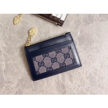 GUCCI GG card case wallet IN Beige and BLUE Original GG canvas 790033 2024