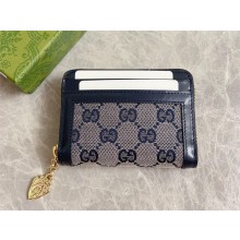 Gucci Luce mini zip wallet IN Beige and BLUE Original GG canvas 790037 2024