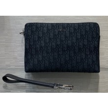 Dior Black Oblique Pouch Bag 2022