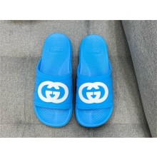 Gucci Men's Interlocking G slide sandal 780296 blue 2024