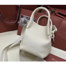 Loro Piana Calfskin Micro Bale Bag White