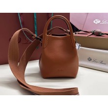 Loro Piana Calfskin Micro Bale Bag Caramel