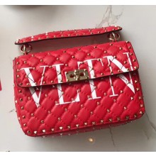 Valentino VLTN Rockstud Medium Spike Bag Red 2018