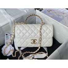 Chanel Mini Flap Bag with Top Handle AS4924 WHITE 2024