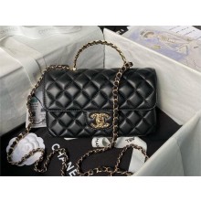 Chanel Mini Flap Bag with Top Handle AS4924 BLACK 2024