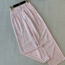 Chanel Printed Cotton Voile Light Pink & White pants P76233 2024